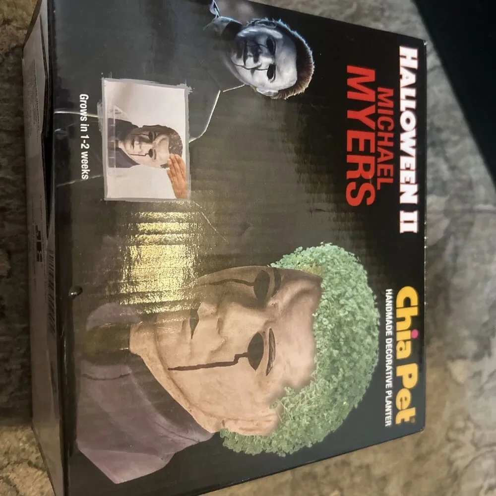 Chia Pet Michael Myers with Seed Pack Decorative Pottery Planter New